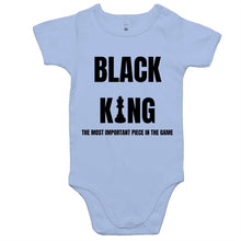Load image into Gallery viewer, Black King Chess Baby Onesie Romper
