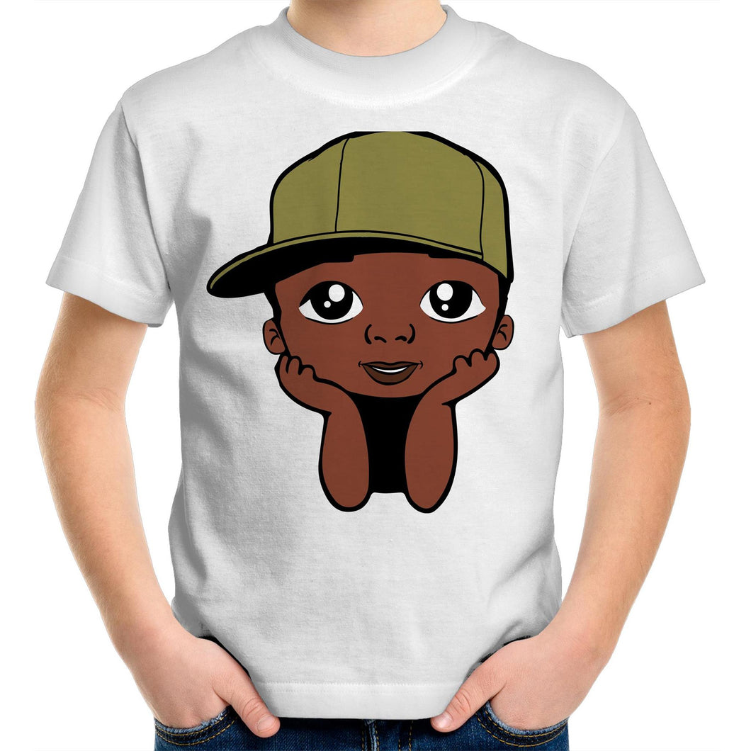 Aafro Kid Cap Kids/Youth Crew T-Shirt