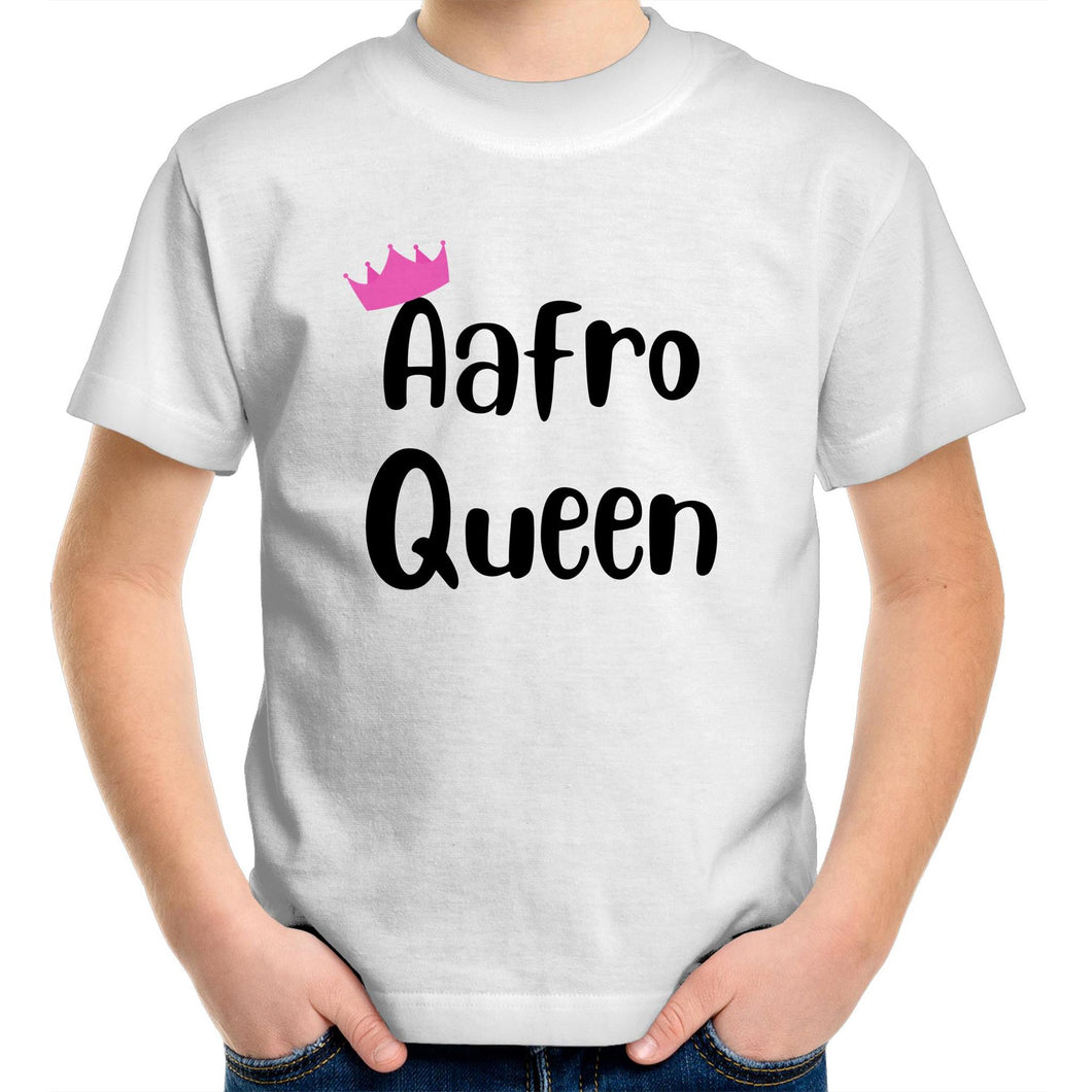 Aafro Queen Crown Kids/Youth Crew T-Shirt