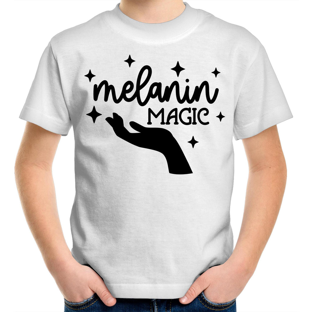 Melanin Magic Kids/Youth Crew T-Shirt - WHITE