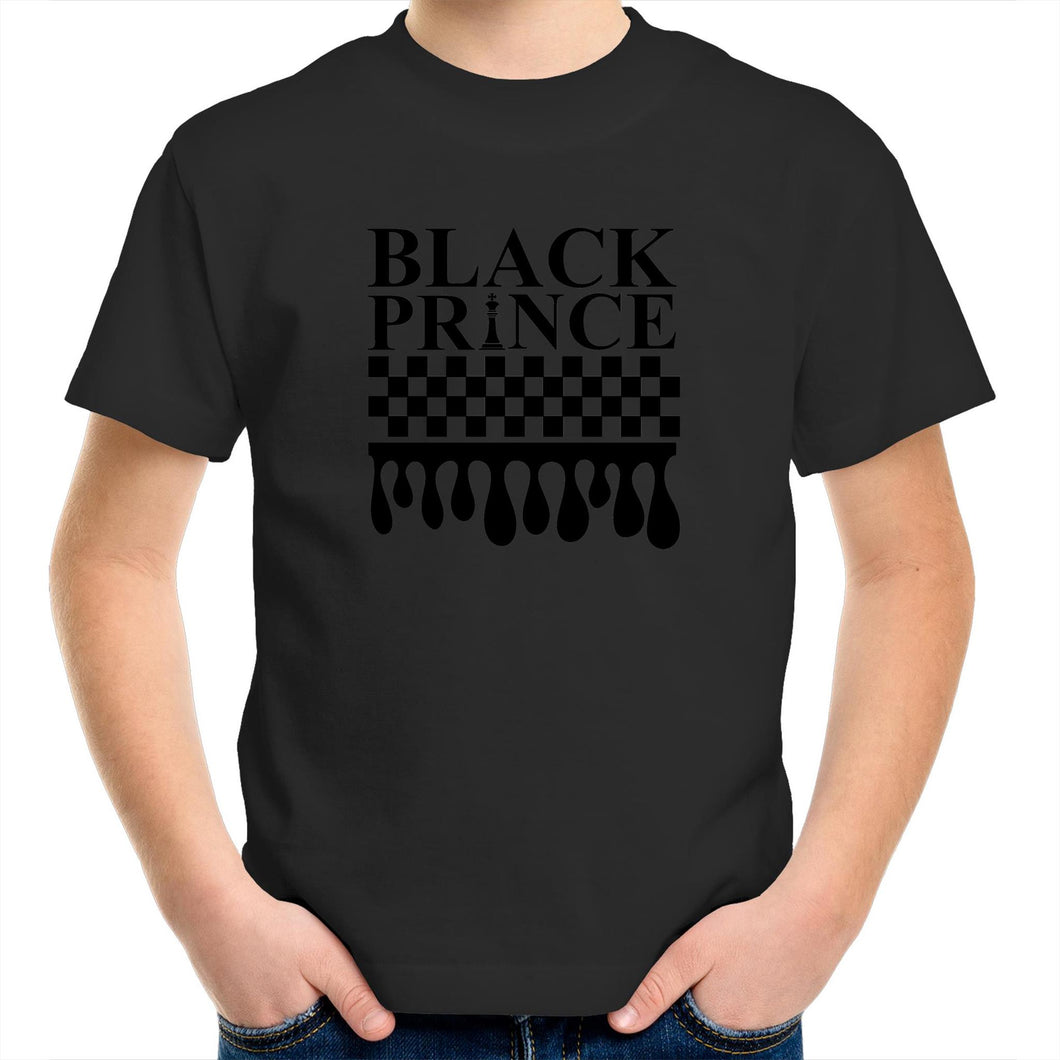 Black Prince Kids/Youth Crew T-Shirt - COLOUR