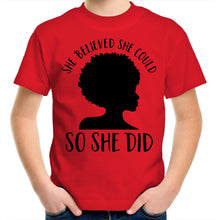 Load image into Gallery viewer, She Believed Kids/Youth Crew T-Shirt - COLOUR
