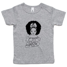 Load image into Gallery viewer, Sitting Aafro Girl Infant Tee
