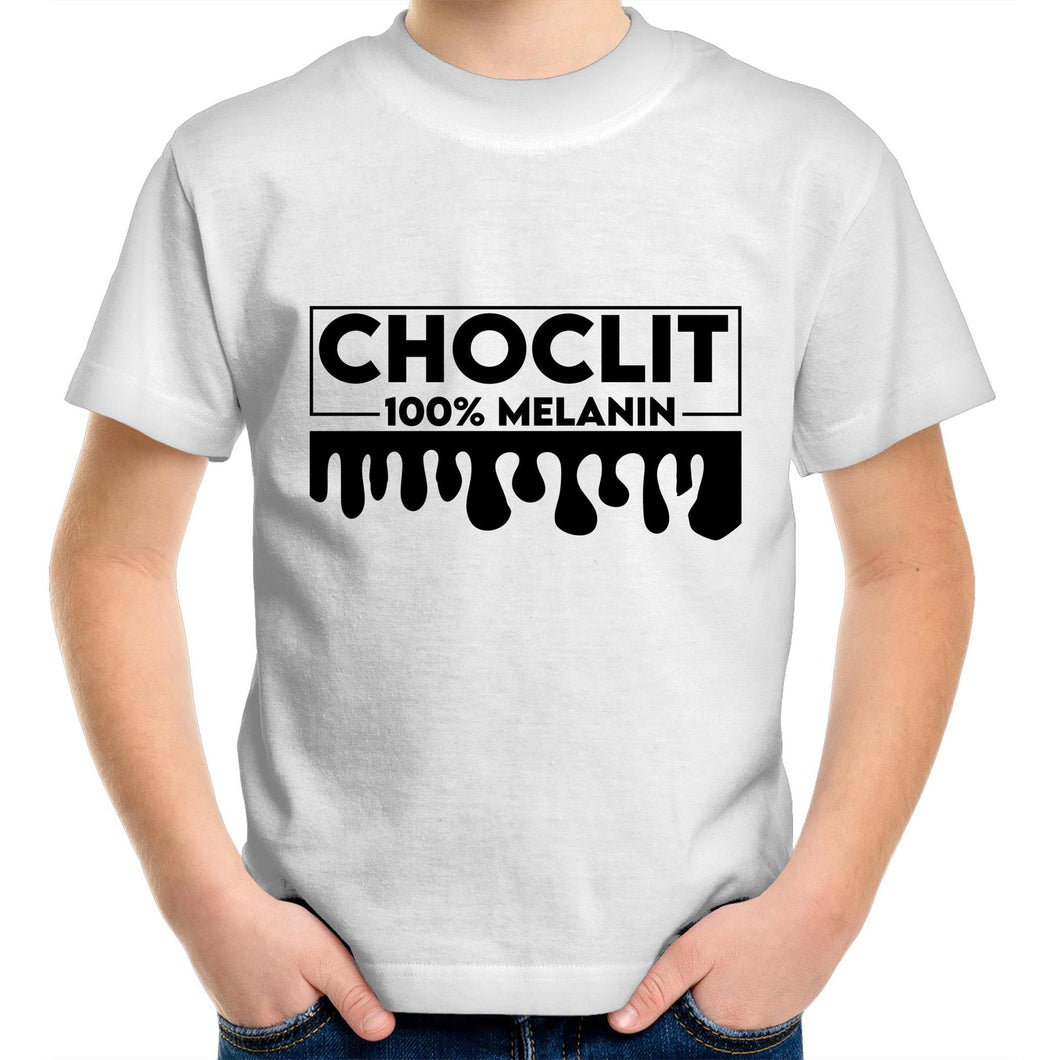 ChocLit Kids/Youth Crew T-Shirt - WHITE