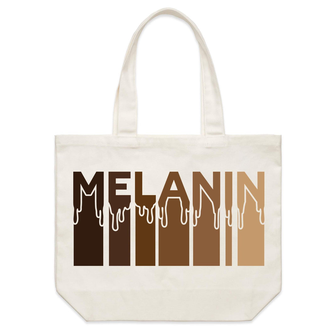 Melanin Drip Shoulder Canvas Tote Bag