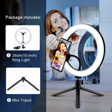 Load image into Gallery viewer, Selfie Ring Light Photography Led Rim Of Lamp with Optional Mobile Holder Mounting Tripod Stand Ringlight For Live Video Stream
