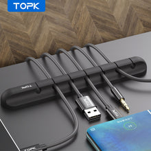 Load image into Gallery viewer, TOPK L16 Cable Organizer Silicone USB Cable Winder Desktop Tidy Management Clips Cable Holder for Mouse Headphone Wire Organizer
