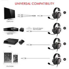 Load image into Gallery viewer, HAVIT Headset Gamer Wired PC USB 3.5mm XBOX / PS4 Headsets with 53MM Surround Sound &amp; HD Mic for Computer Laptop H2002d
