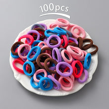 Load image into Gallery viewer, New 100pcs/lot Hair bands Girl Candy Color Elastic Rubber Band Hair band Child Baby Headband Scrunchie Hair Accessories for hair
