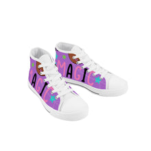 Load image into Gallery viewer, Black Girl Magic Colour Kids High Top Canvas Shoes
