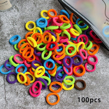 Load image into Gallery viewer, Kid Small Hair Bands Baby Girl Children Headbands Colorful Elastic Hair Tie Nylon Scrunchie Hair Rope 50/100pcs Hair Accessories
