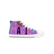 Load image into Gallery viewer, Black Girl Magic Colour Kids High Top Canvas Shoes
