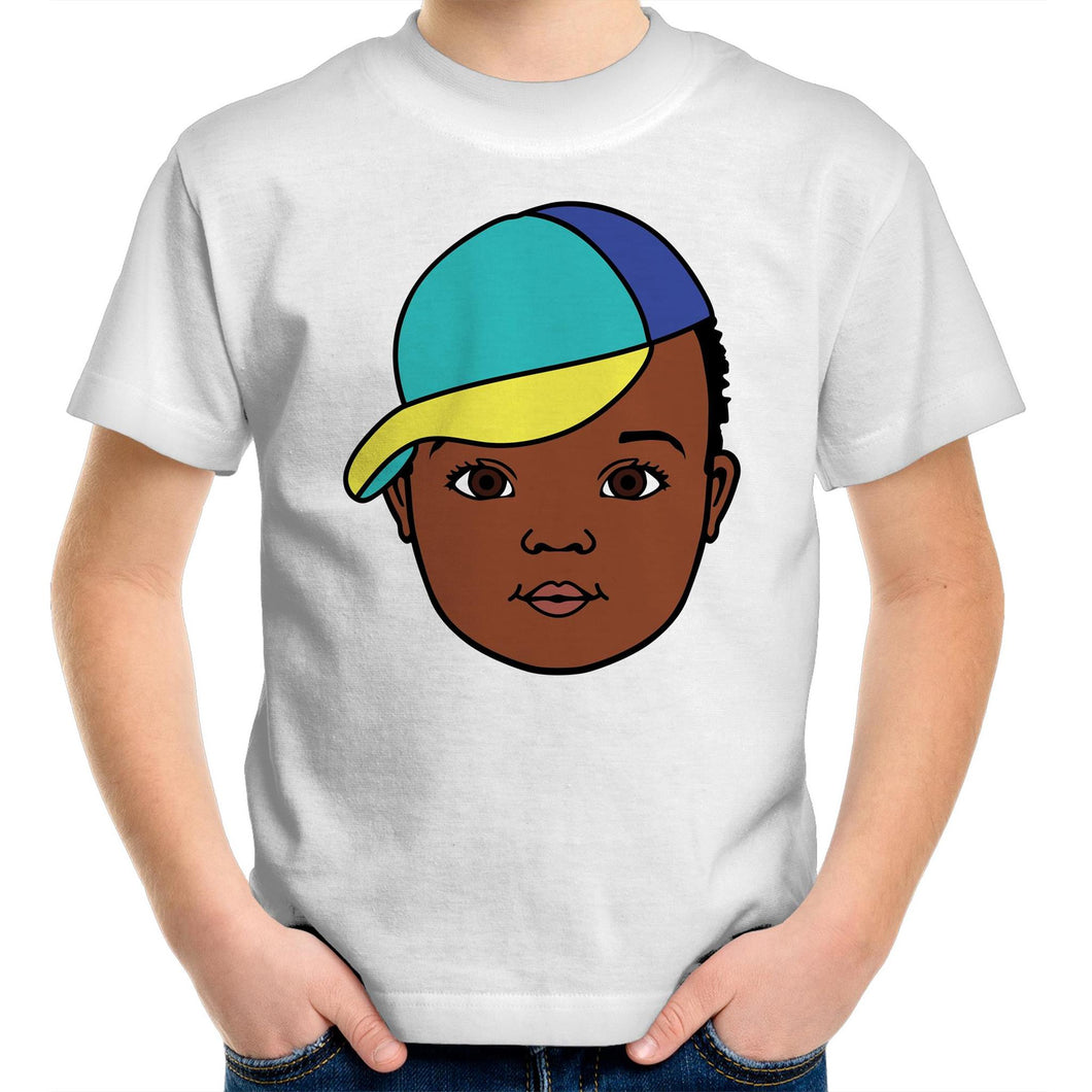 Aafro  Boy Cap Kids/Youth Crew T-Shirt