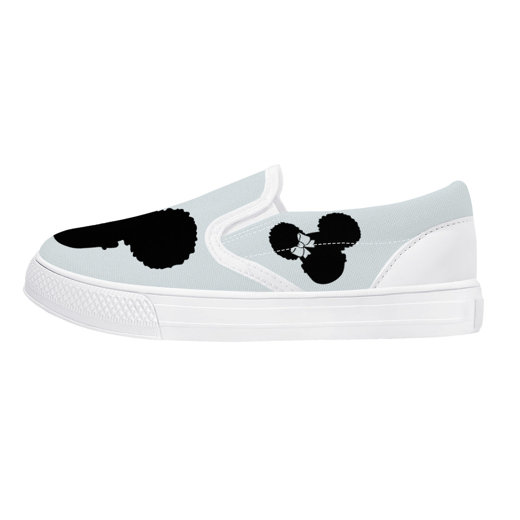 Aafro Puff Silhouette  Kids Slip-on shoes - White
