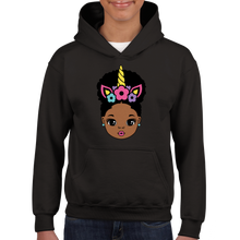 Load image into Gallery viewer, Kids Pullover Hoodie - Aafro Unicorn
