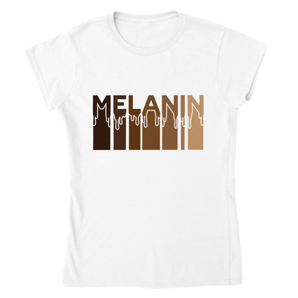Womens Crewneck T-shirt - Melanin Drip