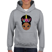 Load image into Gallery viewer, Kids Pullover Hoodie - Aafro Unicorn

