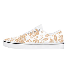 Load image into Gallery viewer, Women&#39;s Skate Shoe - White/pink roses
